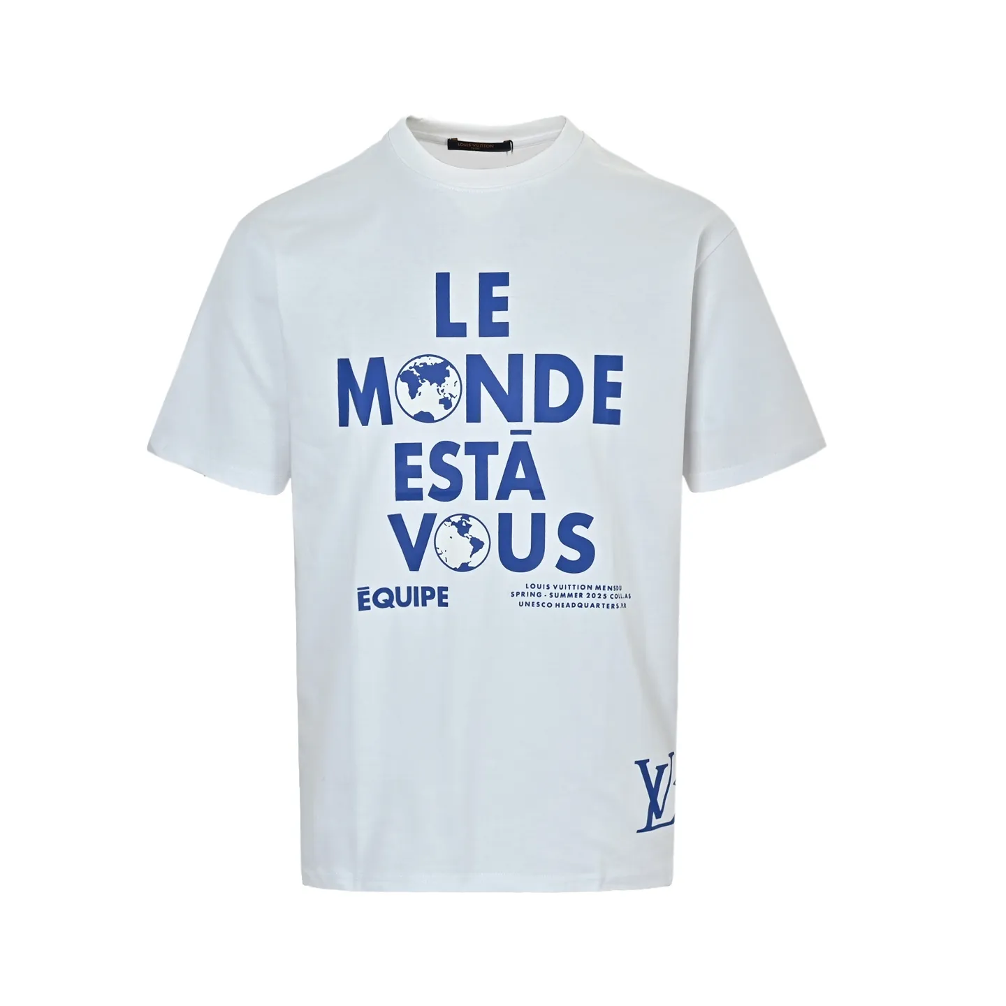Louis Vuitton/Louis Vuitton Earth letter slogan printed short sleeves